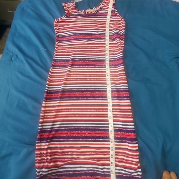 Colorful sleevless stripped summer midi dress‎ - Picture 6 of 6